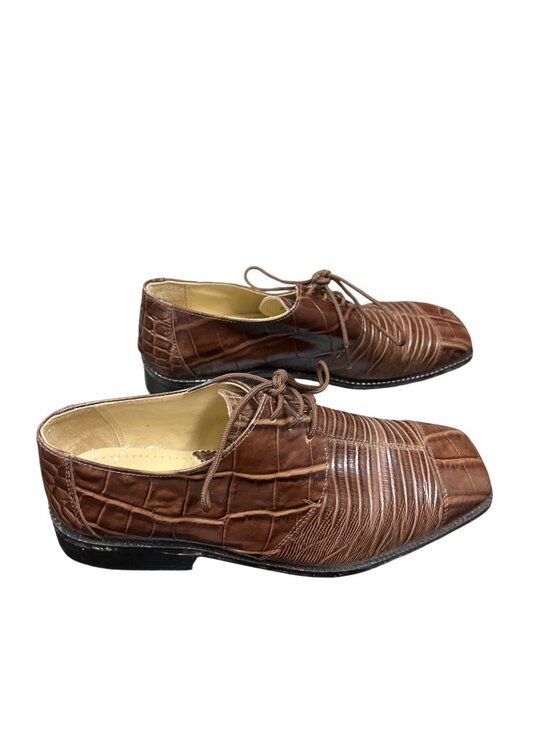 Fortune From Libery mens brown all leather croc oxford shoes sz 11 SKU 10-267 main image 11